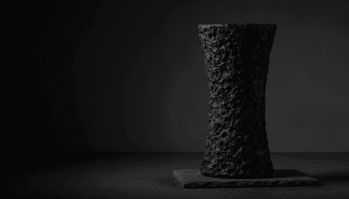 Volcanic Rock Texture Statement Vase