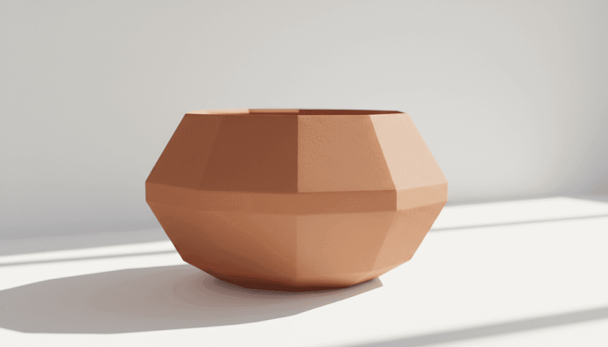 Desert Facet Terracotta Planter — view 1